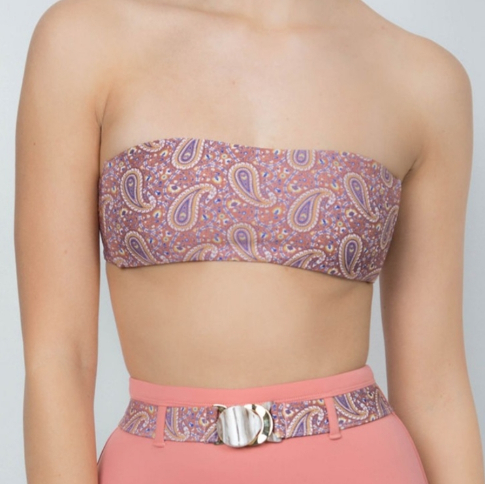 Palm Swimwear Dusk Paisley Bandeau Bikini Top